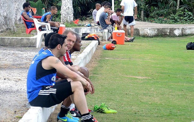 Chicão e Mano Menezes treino Flamengo (Foto: Cahê Mota)
