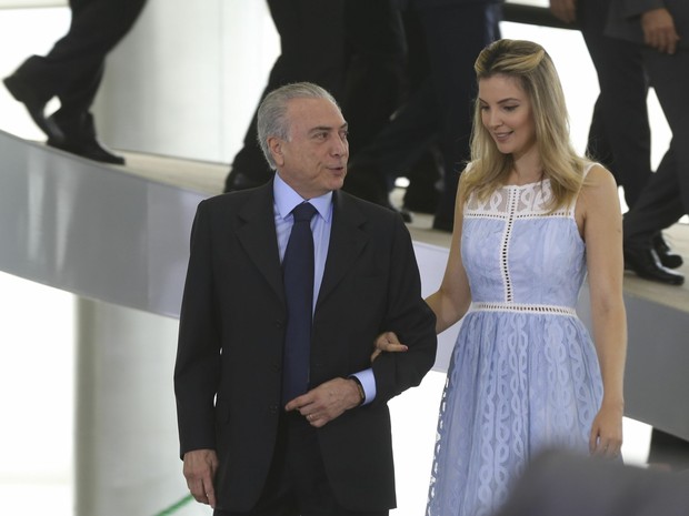O presidente Michel Temer e a primeira-dama Marcela Temer  (Foto: Antonio Cruz/Agência Brasil)