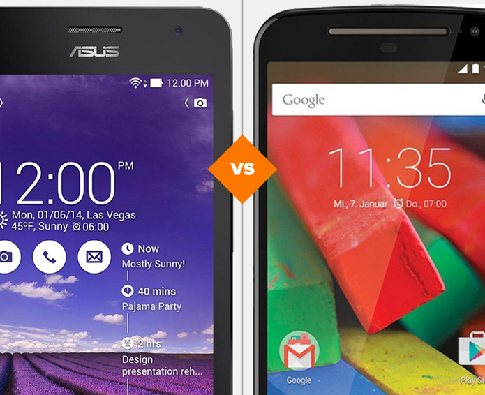 Zenfone 5 e Moto G 2: veja o comparativo de ficha técnica (Foto: Arte/TechTudo) Zenfone 5 e Moto G 2: veja o comparativo de ficha técnica (Foto: Arte/TechTudo)