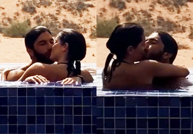 Deborah Secco e Hugo Moura trocam beijos em piscina (Foto: Reprodução/Instagram) Deborah Secco e Hugo Moura trocam beijos em piscina (Foto: Reprodução/Instagram)