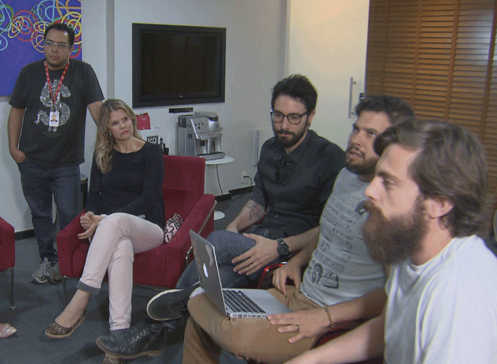 Organizadores do Brasília Independente e do Festival Convenção de Música e Arte se reúnem para definir parceria (Foto: TV Globo/Reprodução)