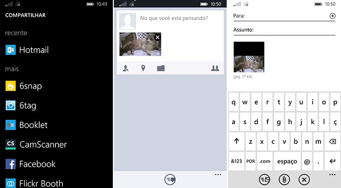 Fotos e vídeos do Windows Phone podem ser compartilhado em aplicativos sociais com facilidade (Foto: Divulgação/Elson de Souza)