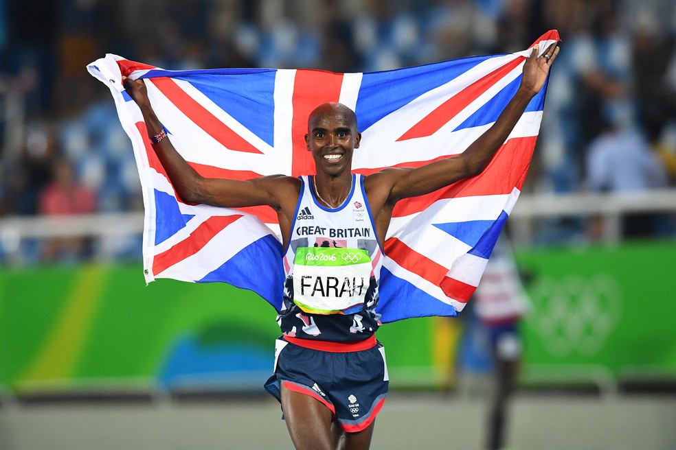 Mo Farah é bicampeão olímpico dos 5.000m e dos 10.000m (Foto: Fabrice COFFRINI / AFP)