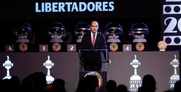 Sorteio Conmebol Libertadores 2015 (Foto: AP)