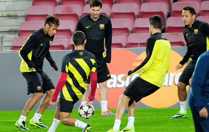 Neymar treino Barcelona (Foto: AP)