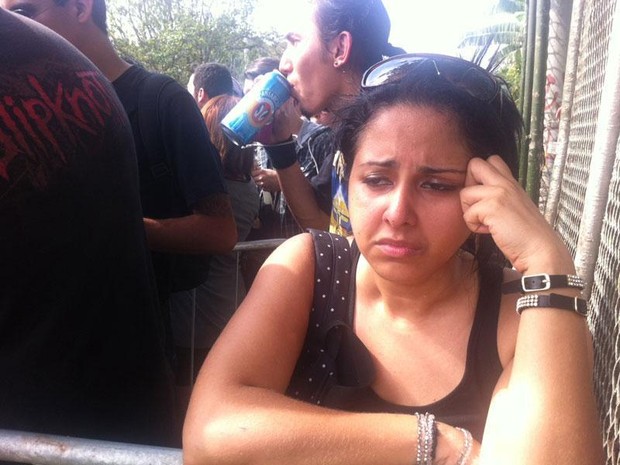Janaína Lima teve o ingresso roubado na fila do Rock in Rio (Foto: Tássia Thum/G1)