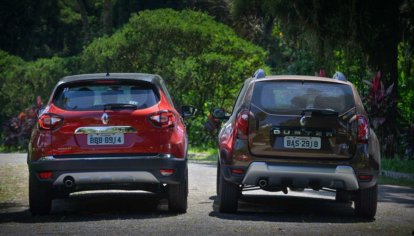 Renault Captur (à esq) e o Duster (Foto: Gustavo Epifânio/Renault)