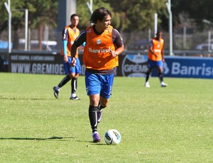 Marcelo Moreno volta a treinar com o grupo do Grêmio (Foto: Lucas Uebel/Divulgação, Grêmio)
