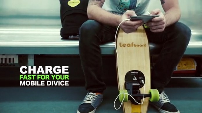 Leafboard &eacute; capaz de carregar a bateria do celular (Foto: Divulga&ccedil;&atilde;o/Kickstarter)