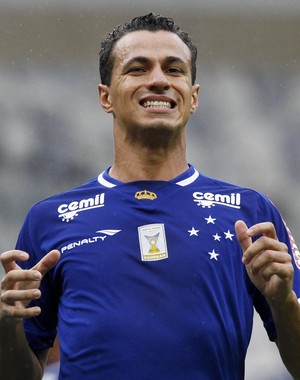Leandro Damião Cruzeiro na partida contra a Caldense (Foto: Washington Alves / Light Press)