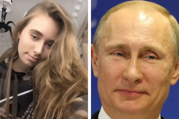 Luiza Rozova, a suposta filha de Putin (à dir.) (Foto: Reprodução/Instagram; Getty Images)
