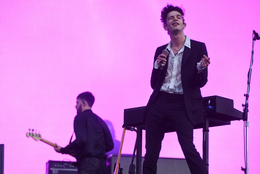 The 1975 estreou em palcos brasileiros no Lollapalooza 2017 (Foto: Flavio Moraes/G1)