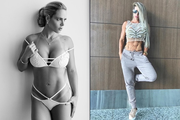 Denise Rocha antes e depois. (Foto: Marcos Serra Lima / Ego e Reprodução / Instagram)
