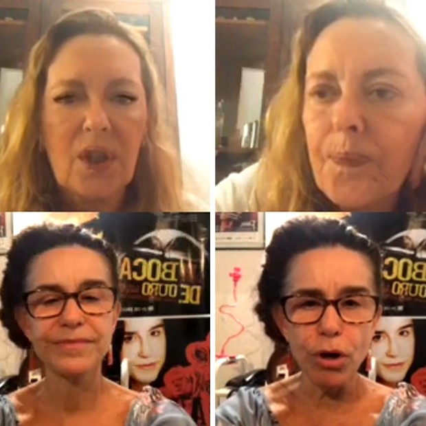 Maria Zilda conversa com Lucélia Santos em live (Foto: Reprodução/Instagram)