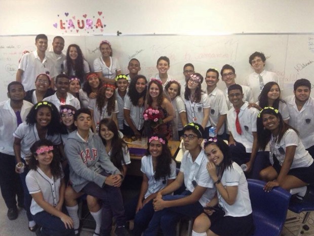 Alunos do 2º ano do Ensino Médio do Colégio Pedro II, em Realengo, no Rio (Foto: Arquivo pessoal)