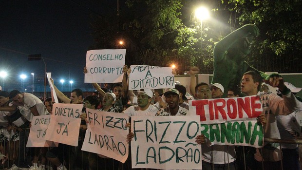 Protesto Palmeiras (Foto: Evelson de Freitas / Ag. Estado)