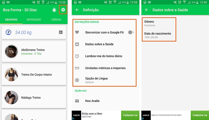 Faça ajustes nas configurações do aplicativo (Foto: Reprodução/Barbara Mannara)