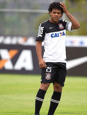 Romarinho no treino do Corinthians (Foto: Daniel Augusto Jr. / Ag. Corinthians)