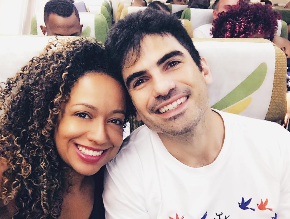 Aretha Oliveira  com o marido, Sebastian Goldberg (Foto: Reprodução)