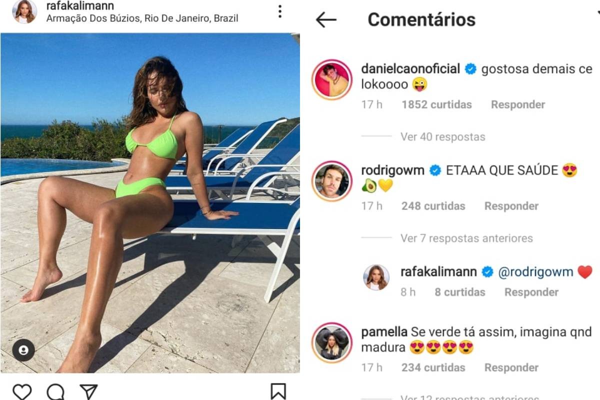 Rafa Kalimann ganha elogio do namorado, Daniel Caon (Foto: Reprodução/Instagram) Rafa Kalimann ganha elogio do namorado, Daniel Caon (Foto: Reprodução/Instagram)