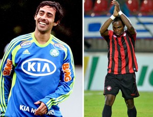 Montagem - Valdivia x Guerrón (Foto: Felipe Zito /Globoesporte.com)