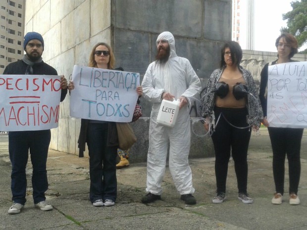 Movimento luta pelo fim da violÃªncia contra a mulher e pela igualdade de gÃªnero (Foto: Adriana Justi/G1)