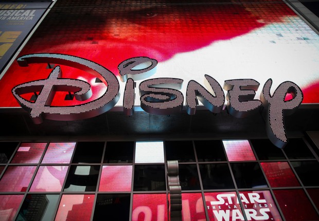 Logo da Disney na Times Square, em Nova Iorque  (Foto: Drew Angerer/Getty Images)