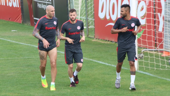 Ariel, Nico e Fernando Bob em treino físico no Inter (Foto: Tomás Hammes) Ariel, Nico e Fernando Bob em treino físico no Inter (Foto: Tomás Hammes)