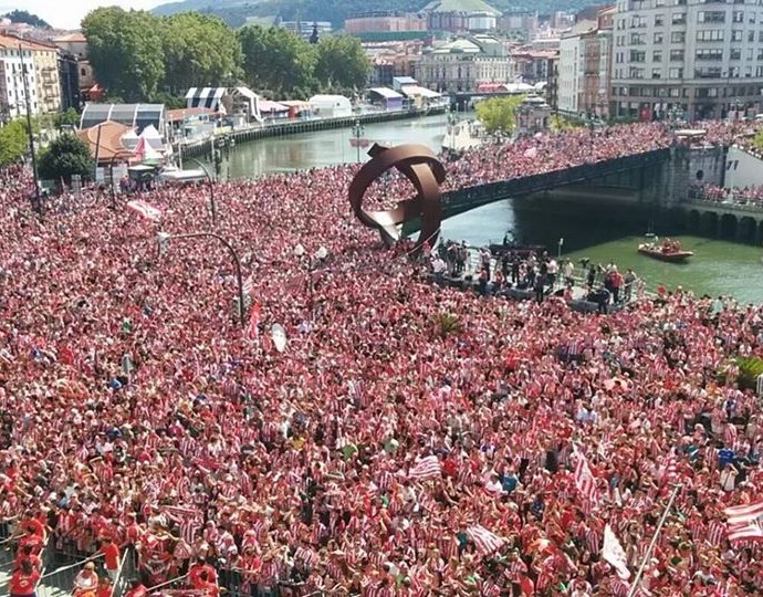 Festa Athletic Bilbao Supercopa da Espanha (Foto: Divulgação)