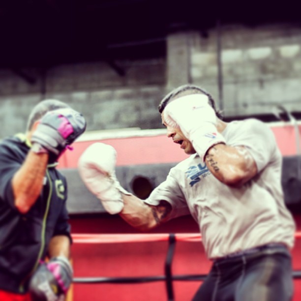 Vitor Belfort treina boxe com Pedro Diaz (Foto: Reprodução/Instagram)