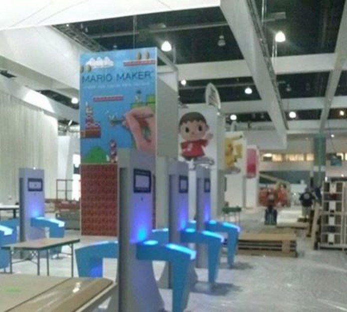 Suposta imagem do estande da Nintendo na E3 2014 mostra Mario Maker. (Foto: Reprodução/ Nintendo Enthusiast)