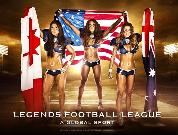 Liga de lingerie de futebol americano (Foto: Divulgação/Facebook)