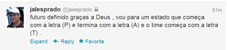 Jales, ex-atacante do Botafogo-PB (Foto: Reprodução / Twitter)