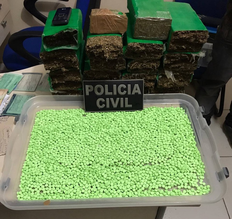 Comprimidos foram encontrados na casa de suspeito, em Abaetetuba, na região do Baixo Amazonas. (Foto: Divulgação/Polícia Civil do PA)