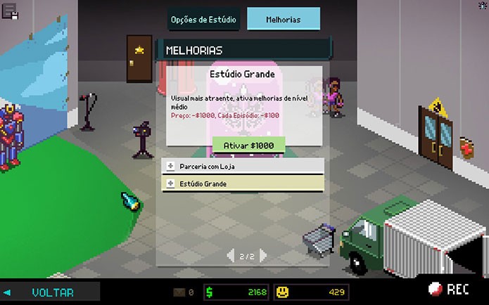 O game é também o simulador de um estúdio de gravação de séries de TV neste estilo (Foto: Reprodução/Felipe Vinha)