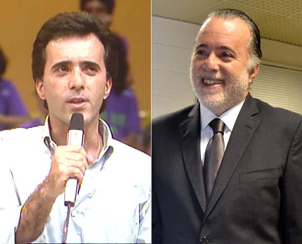 Tony Ramos ontem e hoje: o ator em 1989 e atualmente, em 2015 (Foto: TV Globo e Freitas)