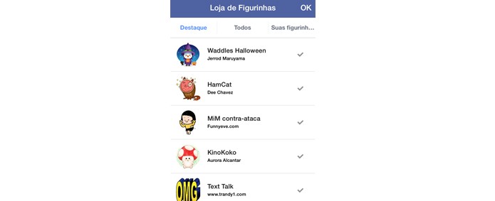 Baixe gratuitamente novas Figurinhas (Foto: Reprodução/André Sugai)