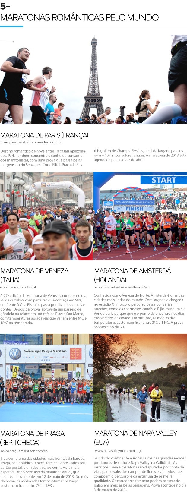 5+ Maratonas Românticas pelo mundo (Foto: Editoria de Arte / Globoesporte.com)