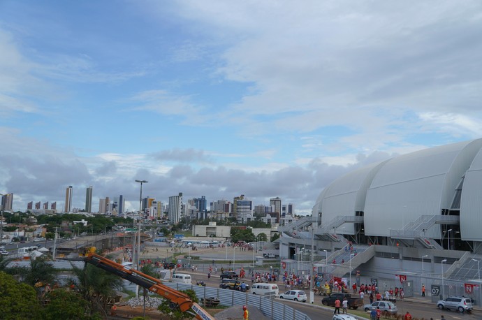 Mobilidade Urbana em Natal - Arena das Dunas (Foto: Augusto Gomes/GloboEsporte.com)
