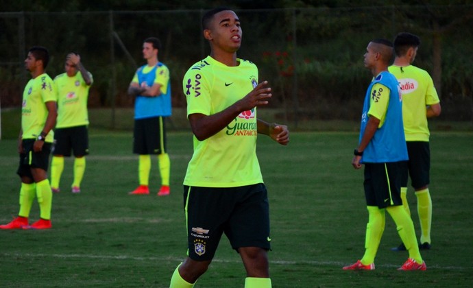 Gabriel Jesus treino seleção brasileira sub-20 Brasil (Foto: Danilo Sardinha/GloboEsporte.com)