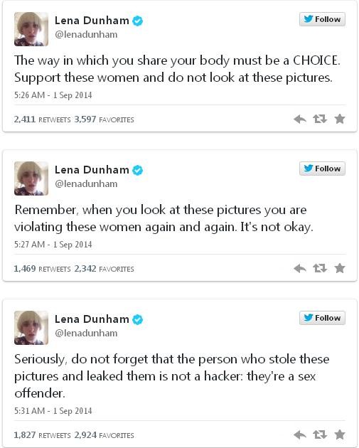Os tweets de Lena (Foto: Reprodução/Twitter)