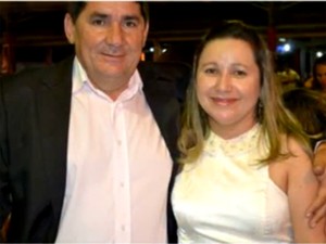 José de Arimatéia e a primeira dama, Gercineide Monteiro (Foto: Reprodução/TV Clube)