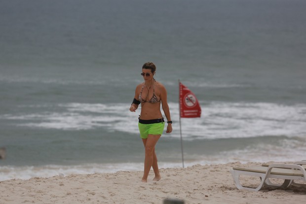 Christine Fernandes na praia (Foto: Dilson Silva / Agnews)
