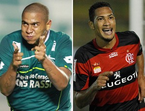 montagem Walter e Hernane Goiás x Flamengo (Foto: Montagem sobre foto da Agência Estado)