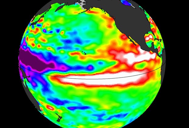 A atividade do El Niño vem se fortalecendo nos últimos meses (Foto: NASA via AP)