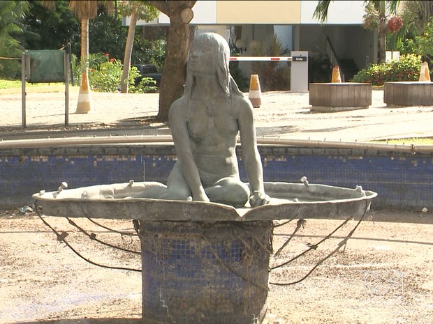 Fonte Luminosa, na Praça Dom Pedro II, foi construída para mostrar a exuberância da época (Foto: Reprodução / TV Mirante)