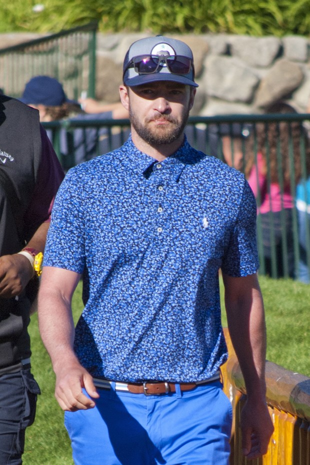 O visual azul de Justin Timberlake (Foto: AKM-GSI)