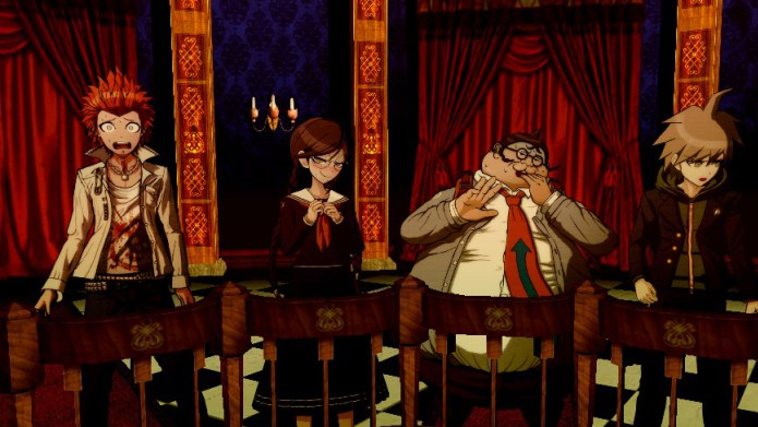 Personagens 2D bem desenhados inseridos em belos ambientes 3D no jogo Danganronpa: Trigger Happy Havoc. (Foto: Divulgação)