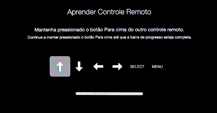 Use o controle para a Apple TV captar os sinais infravermelhos (Foto: Reprodução/Paulo Alves)