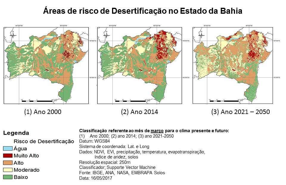 Processo de desertificação da Bahia. (Foto: Divulgação / Unifesp)
